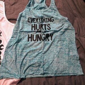 Blue Graphic Tank Top